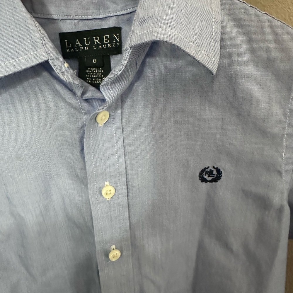 Lauren Ralph Lauren Boy's Classic Spread Collar Dress Shirt - Picture 2 of 6